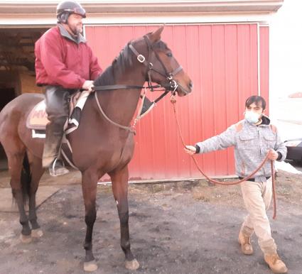 Blu Candy training at Penn National on December 30, 2020 (Mark Salvaggio)