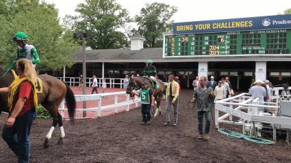 Mandel was a game second in race 6 at Monmouth Park on Sunday, August 19, 2018 (Chris Driscoll)