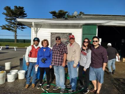 Group photo from morning training at Monmouth Park on May 25, 2019