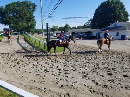 Start a Fire training at Monmouth Park on July 16, 2019 (Jack Czajkowski)