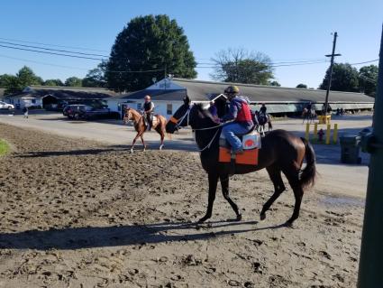 Start a Fire training at Monmouth Park on September 7, 2019 (George Katzenberger)