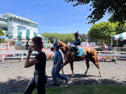 U Kant Whip It  wins Race 5 at Monmouth Park on July 4, 2022 (Christopher Driscoll)