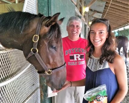 You Betcha with Mike and Michelle P after morning training at Monmouth Park on August 8, 2018